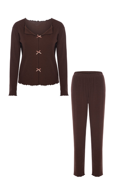 koza iç giyim Women's Cotton Crispy Flower Patterned Baby Overlock Bow Detail...