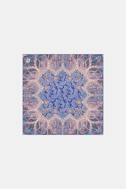 W Collection LACİVERT %100 İPEK MENDİL