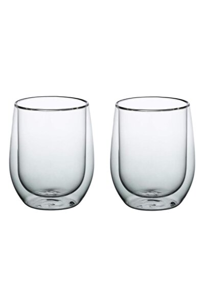 Blackstone Double Wall Glass Tumbler Cups, Coffee Cups Set of 2 Pcs 300ML Cha...