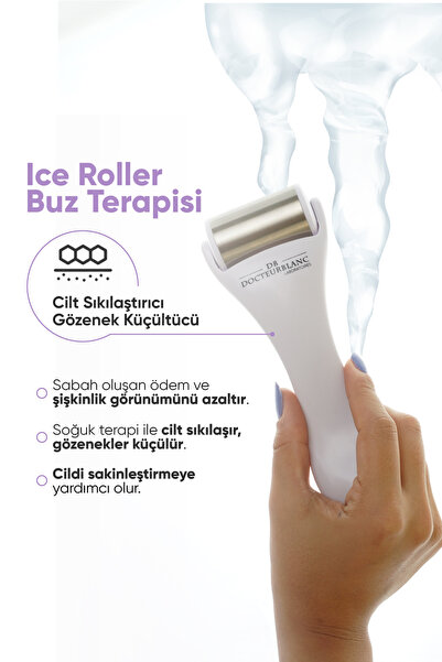 docteur blanc Ice Roller Buz Terapisi Cilt Sıkılaştırıcı Masaj Aleti Beyaz