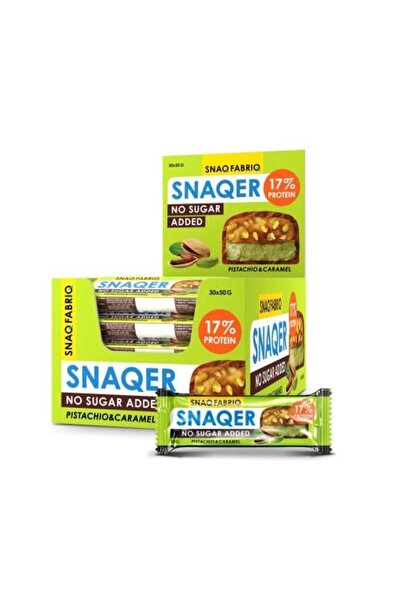 SNAQ FABRIQ Snack Fabric Protein Bar Sugar-Free with Pistachio and Caramel 30...