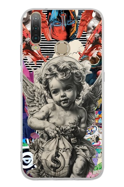 FLAMENKO General Mobile Gm 10 Compatible Angel Collage Patterned Transparent ...