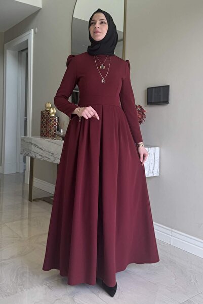 Rabia Şamlı Rochie Rose Roșu Claret