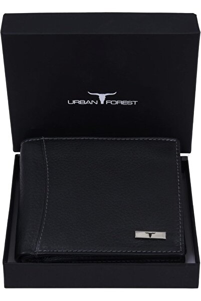 Laxum هدية للرجال | محفظة أوليفر جلد السوداء للرجال، بستة فتحات للبطاقات