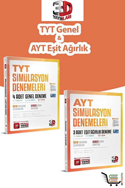 3D Yayınları TYT ve AYT Eşit Ağırlık Genel Deneme Seti 2 Eser