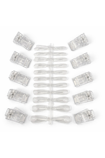 OEM Transparent Clips Set for Nail Extensions + Reusable Dual Forms