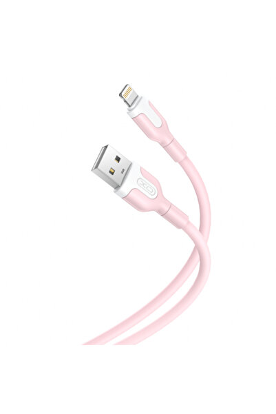 XO Design Cablu Date si Incarcare USB-A - Lightning NB212, 18W, 1m, Roz