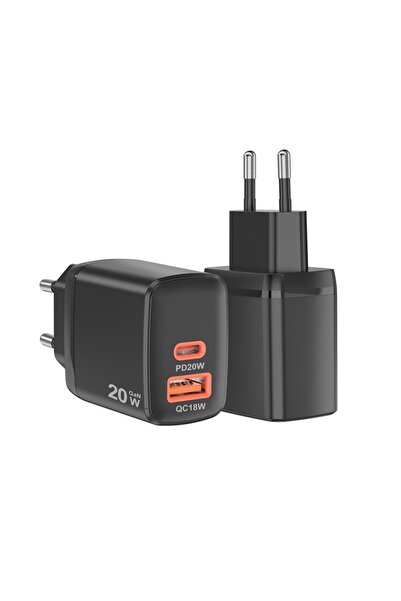 SKYDDAR INNOVATION Încărcător PD 20W, 1xUSB, 1xType-C, încărcare rapidă, CH2,...