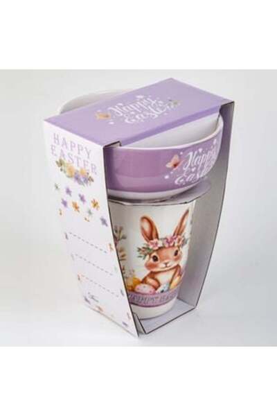 OEM Set of Easter Cup & Bowl Ceramic Lilac - 2 pcs