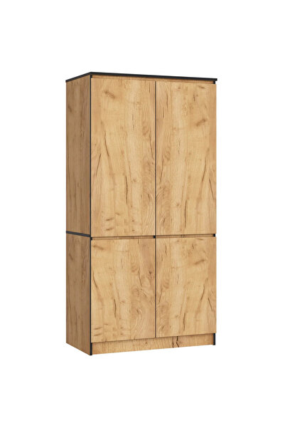 SERSIMO Dulap cu 4 uși, rafturi și bară pentru umerașe, PAL laminat, 90x51x18...