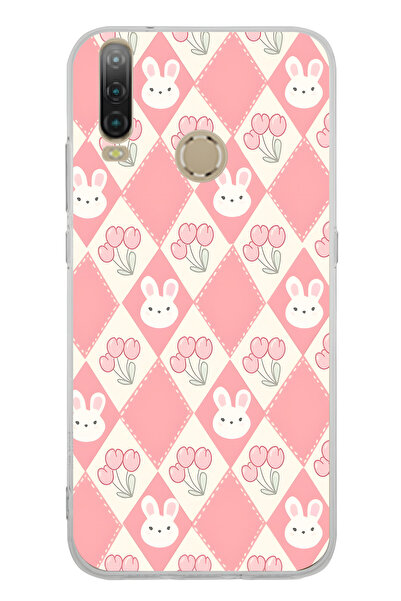 FLAMENKO حافظة هاتف شفافة بنمط الأرنب والزنبق متوافقة مع جهاز General Mobile ...