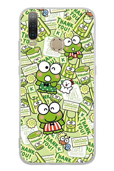 FLAMENKO حافظة هاتف شفافة بنمط الضفدع اللطيف متوافقة مع جهاز General Mobile G...