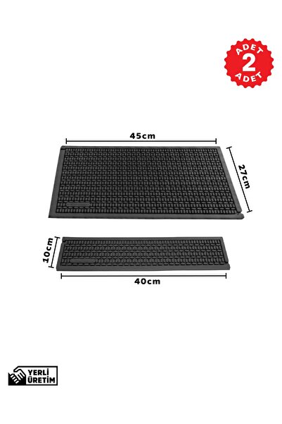 ZQ Polimer 2’li Avantaj Paketi: 27x45 cm + 40x10 cm Çok Amaçlı Kauçuk Mat Set...