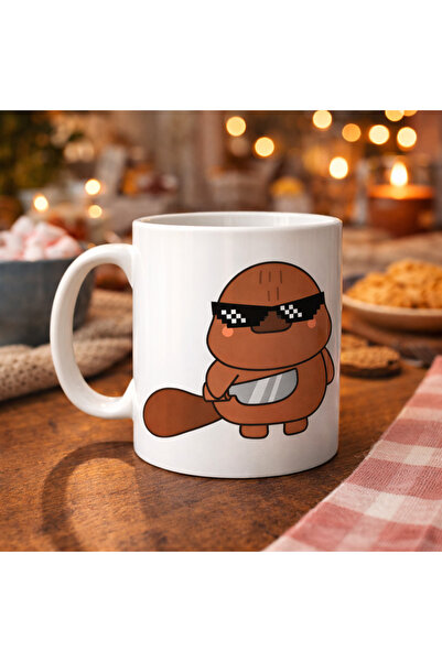 ELİZ BERRA MODA Cool Beaver Design Porcelain Mug Model 86 – Fun, Cool, and Wa...