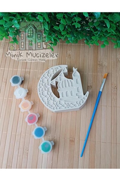 Minik Mucizeler Ramazan taş boyama hilal boyama seti 6 renk boyalar