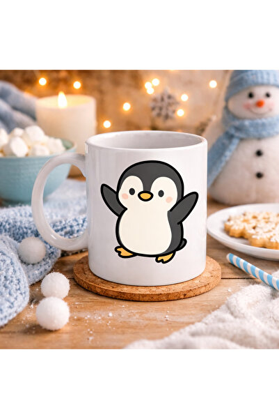 ELİZ BERRA MODA Porcelain Mug with Cute Penguin Design Model 106 – Winter-The...