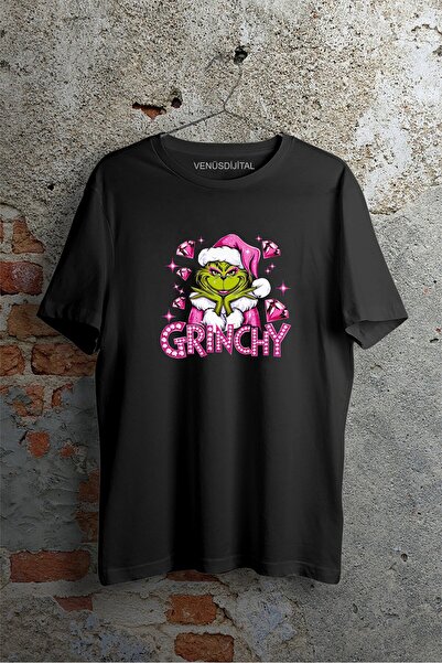 venüsdijital TRICOU ROZ CU IMPRIMEU GRINCH DE CRĂCIUN