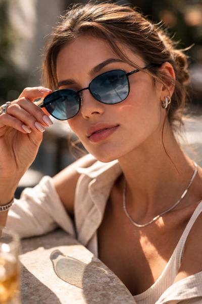 By Donetto Royal Cat Metal Women's Sunglasses