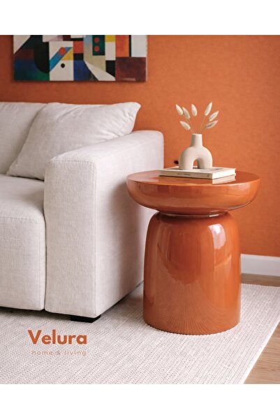 Velura Home & Living Fargo Mantar Yan Sehpa - Turuncu