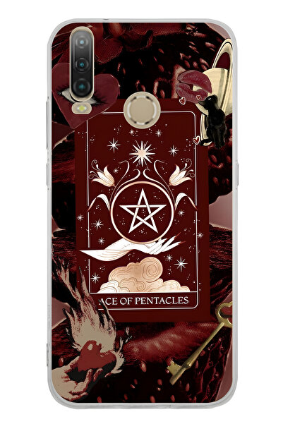 FLAMENKO حافظة هاتف شفافة بنمط بطاقة التاروت متوافقة مع جهاز General Mobile G...