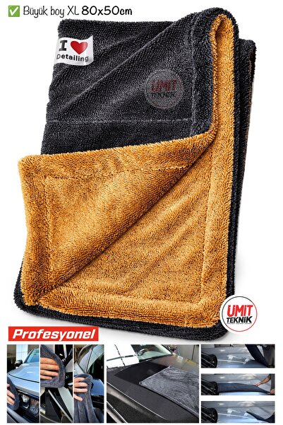 PROXCLEAN Twiss Çift Taraf 80x50 Mikrofiber Oto Kurulama Havlusu | İz Bırakma...