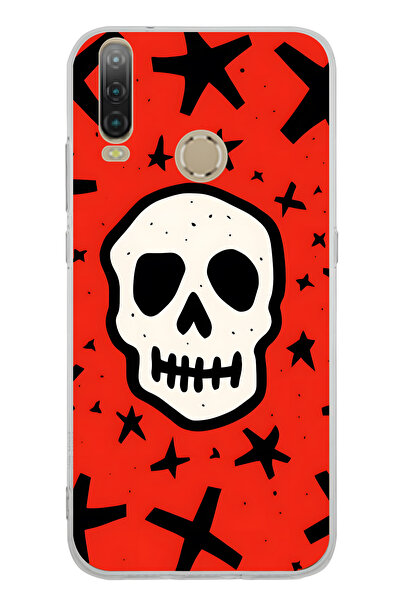 FLAMENKO حافظة هاتف شفافة بنمط جمجمة ونجمة متوافقة مع جهاز General Mobile GM 10