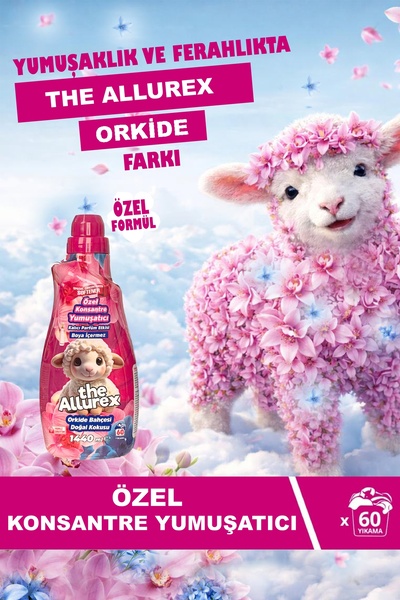The Allurex Özel Konsantre Yumuşatıcı 1440 ml Orkide Bahçesi Doğal Kokusu