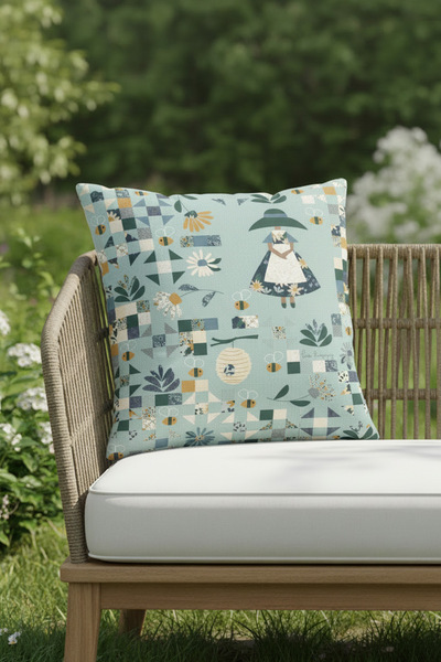 Moud's غطاء وسادة مزخرف بنمط فلورال جيرل، مقاوم للماء وقابل للمسح، مطبوع رقمي...