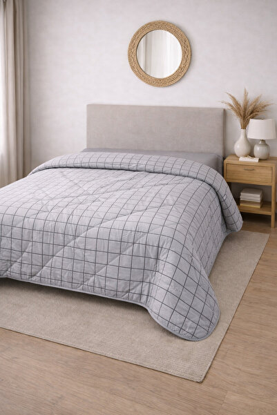 sternen glanz Laila Quilted Cotton Double Bedspread 200 X 230 cm Multi-Purpos...