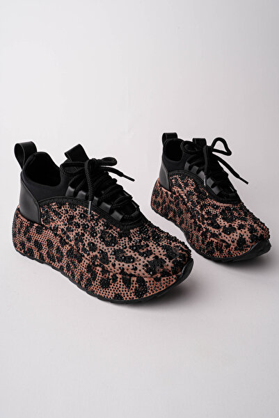 Madam Tarz LJN-604 Спортни обувки с дебела с камъни , украсени с камъни и връзки