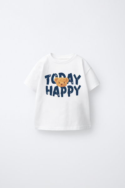 c.c.l. coccolin kids baby clup Tricou unisex pentru copii Today Happy, cu imp...