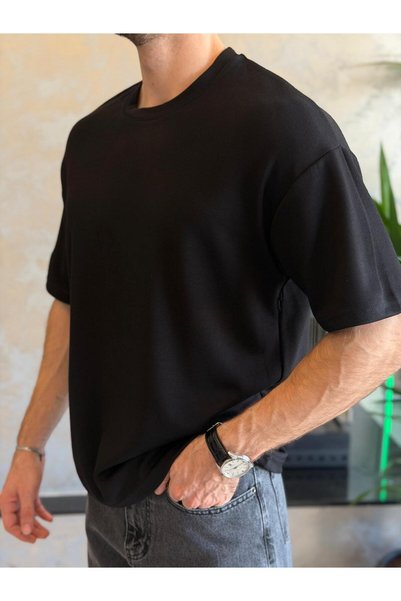ECARTS Men's Premium Crew Neck Tshirt Black Eca060