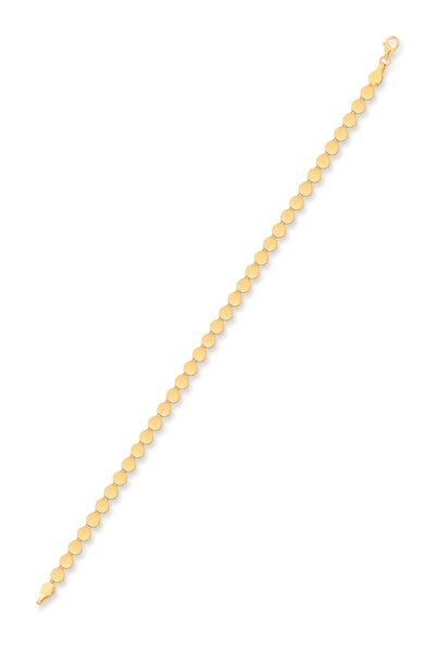 yare jewelry Yuvarlak Altın Kaplama Gümüş Bileklik
