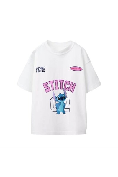 Machetta Tricou de vară unisex pentru copii, cu imprimeu Stitch Cosmic Cutie