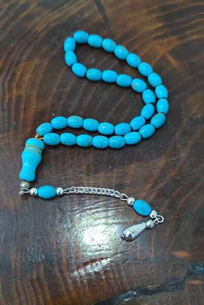Agai Silver Original Veined Turquoise (Turquoise) Natural Stone Prayer Beads ...
