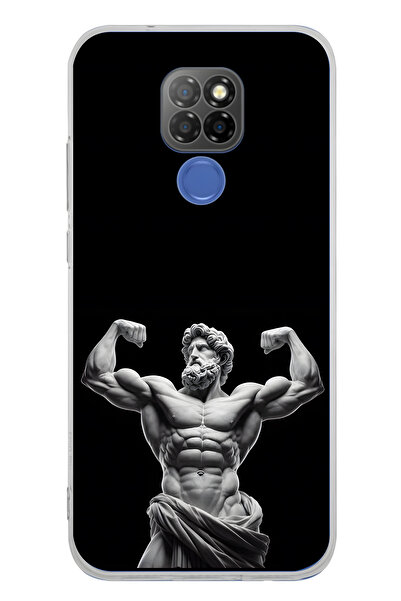 FLAMENKO حافظة هاتف شفافة بنمط تمثال قديم ورجل عضلي متوافقة مع جهاز General M...