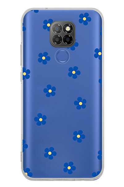 FLAMENKO حافظة هاتف شفافة بنمط الزهرة الزرقاء متوافقة مع جهاز General Mobile ...