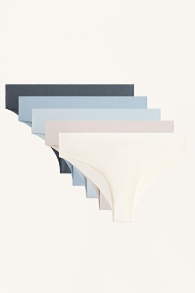 Oysho 5 adet Laser cut Brezilya modeli poliamid karışımlı külot