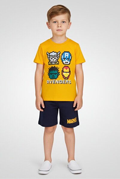 Marvel Toddlers Boy 2 Pieces Graphic Print T-Shirt And Shorts Set, Multicolor