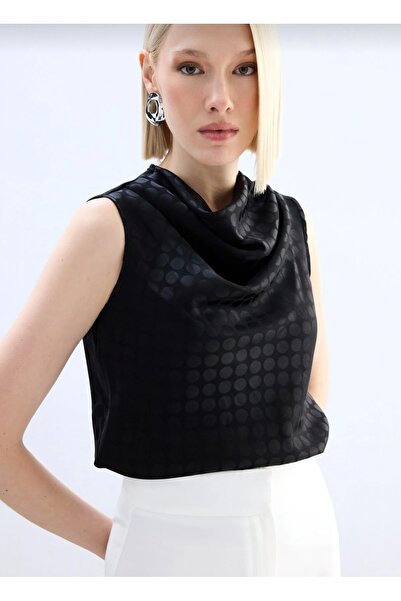 Sateen Polka Dot Print Tank Top