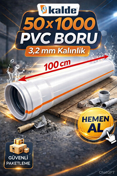 KALDE 50X1000 PVC BORU