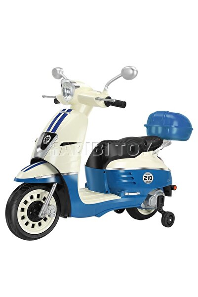 Colorland Vespa Qike Motorcycle With Box Blue