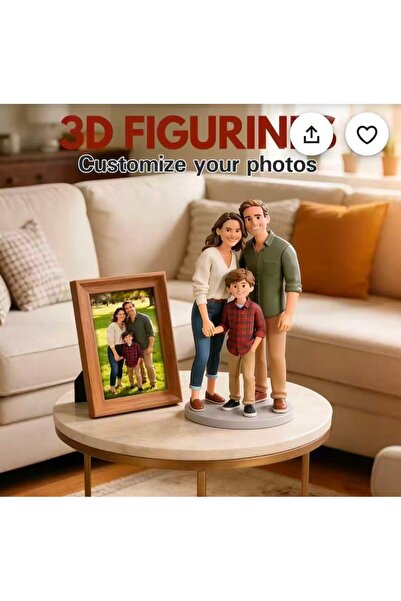 WHITE 3D Printed Family Figure