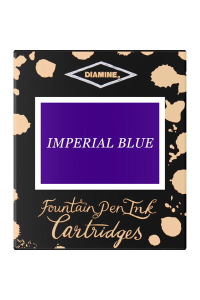 Diamine Set de 6 cartușe de cerneală - Albastru Imperial