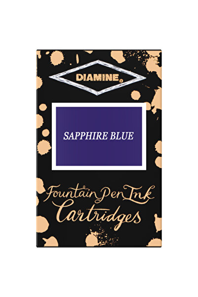 Diamine Set de 18 cartușe de cerneală - Albastru safir