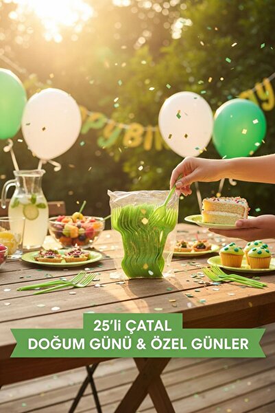 Cadde Süs Fork Colorful 25 Piece Set 25-Piece Fork Set