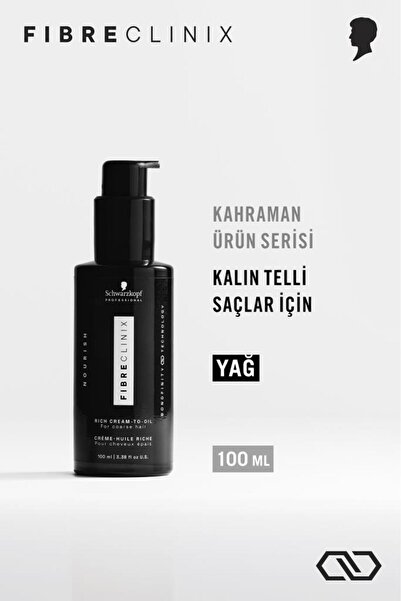 Fibre Clinix Kalın Telli Saçlar İçin Onarım Yağı 100ml | Rich Cream-to-Oil
