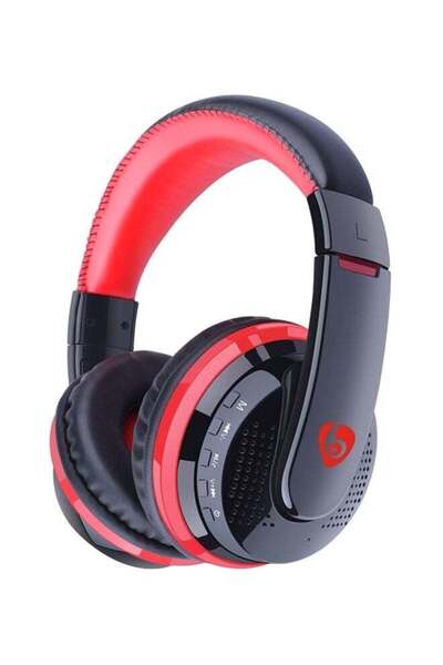 OVLENG MX666 Bluetooth Over-Ear Headphones With Mic Black/Red