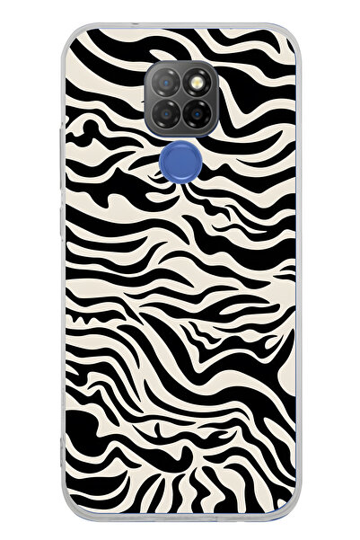 FLAMENKO حافظة هاتف شفافة بنمط زيبرا متوافقة مع جهاز General Mobile GM 20