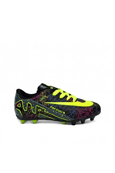 Modayak Walked Black Yellow Sockless Treadded Field Football Shoes